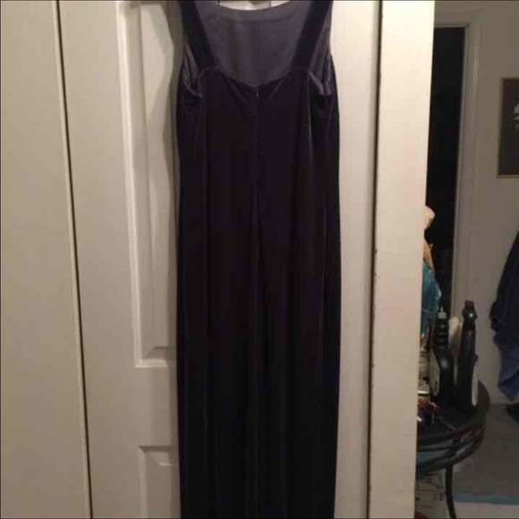 Vintage Purple Velvet Rhinestone Gown - Picture 2 of 2